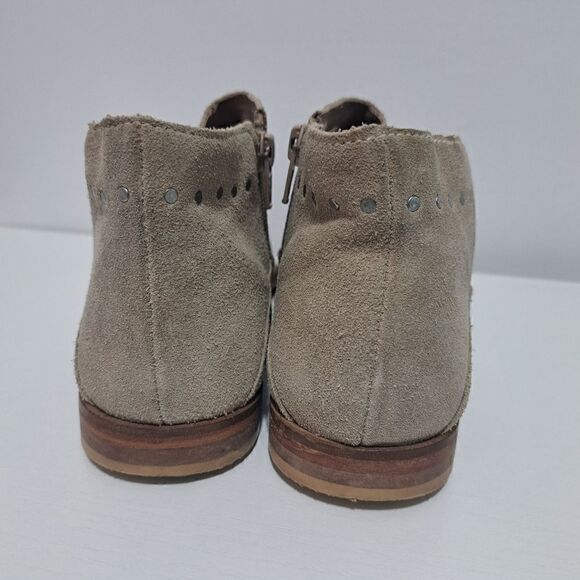 Free People Aquarian Studded Leather Distressing Suede Ankle Boots Taupe Size 6 - Picture 13 of 17